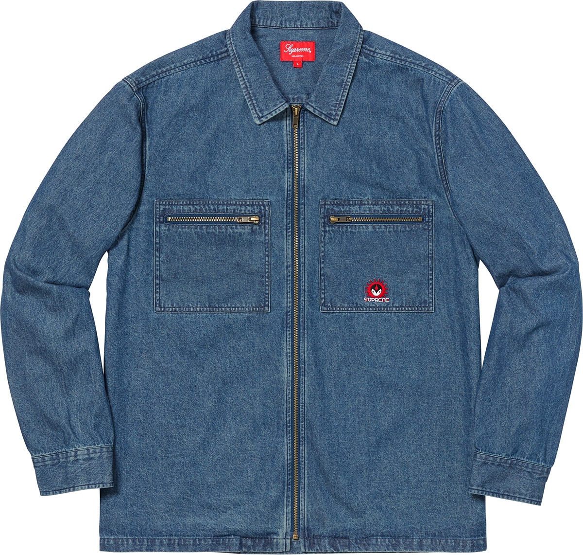 Vampire Denim Zip Up Shirt view 2